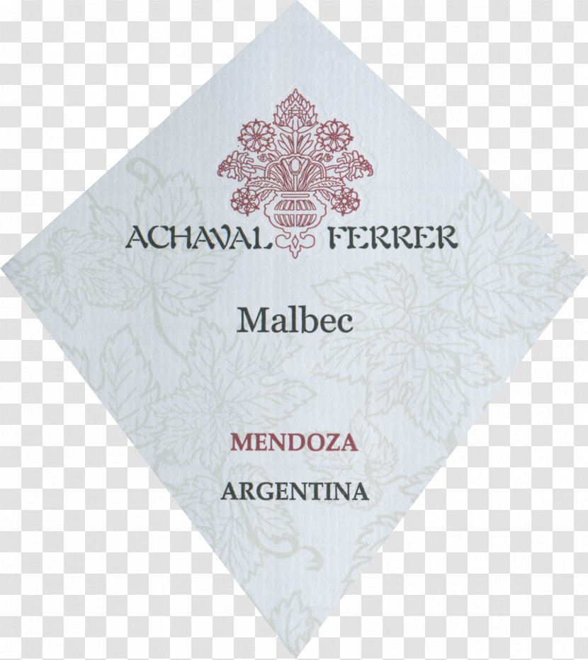 Achaval-Ferrer Malbec Finca Altamira Cloth Napkins Font - Oregon Wine Grapes Transparent PNG