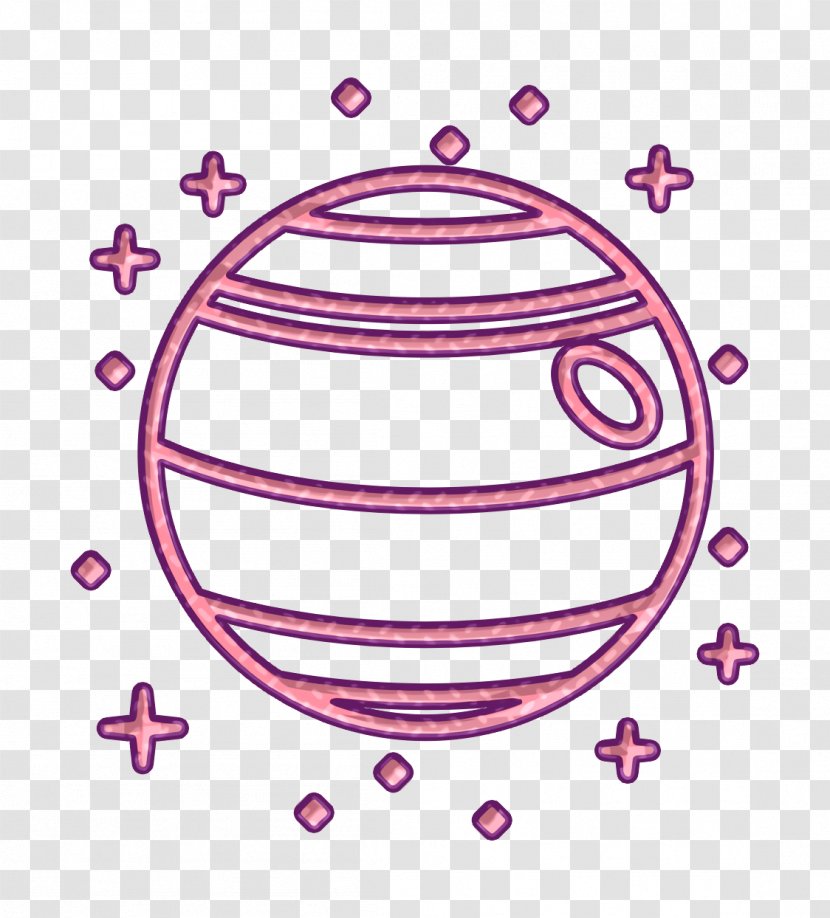 Astrology Icon Planet Space - Purple - Sticker Magenta Transparent PNG