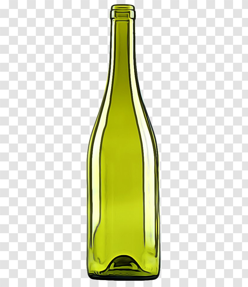 Bottle Glass Wine Green Yellow - White Transparent PNG