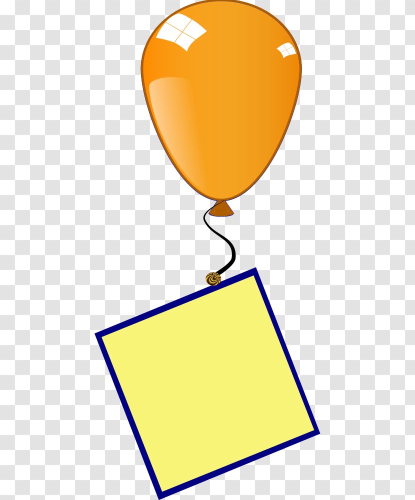 Balloon Birthday Picture Frames Clip Art - Orange Transparent PNG