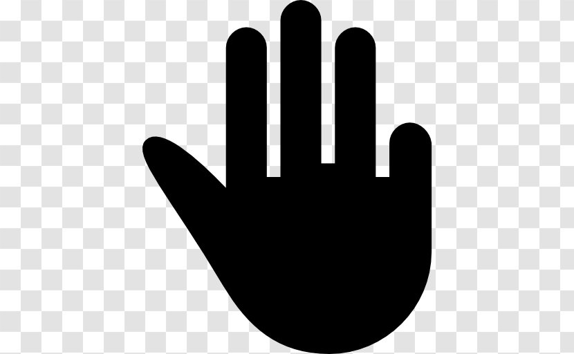 High Five Hand Finger Human Body - Black And White Transparent PNG