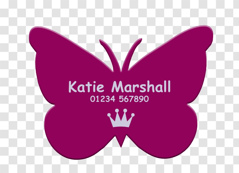 Logo Font Pink M Brand - Moths And Butterflies - Butterfly Label Transparent PNG