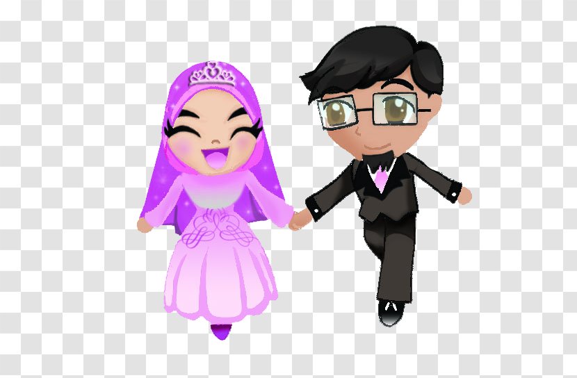Wedding Invitation Islam Marriage Muslim - Violet - Couple Transparent PNG