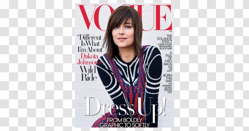Anastasia Steele Vogue Fifty Shades Actor Magazine - Dakota Johnson Transparent PNG