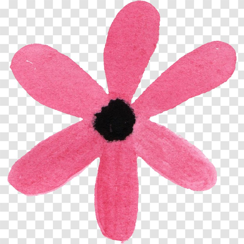 Flower Petal Magenta - Pink - Watercolour Transparent PNG