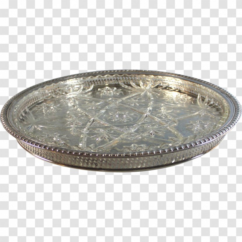 Silver Tray Platter Glass Plate - Pewter - Plates Transparent PNG