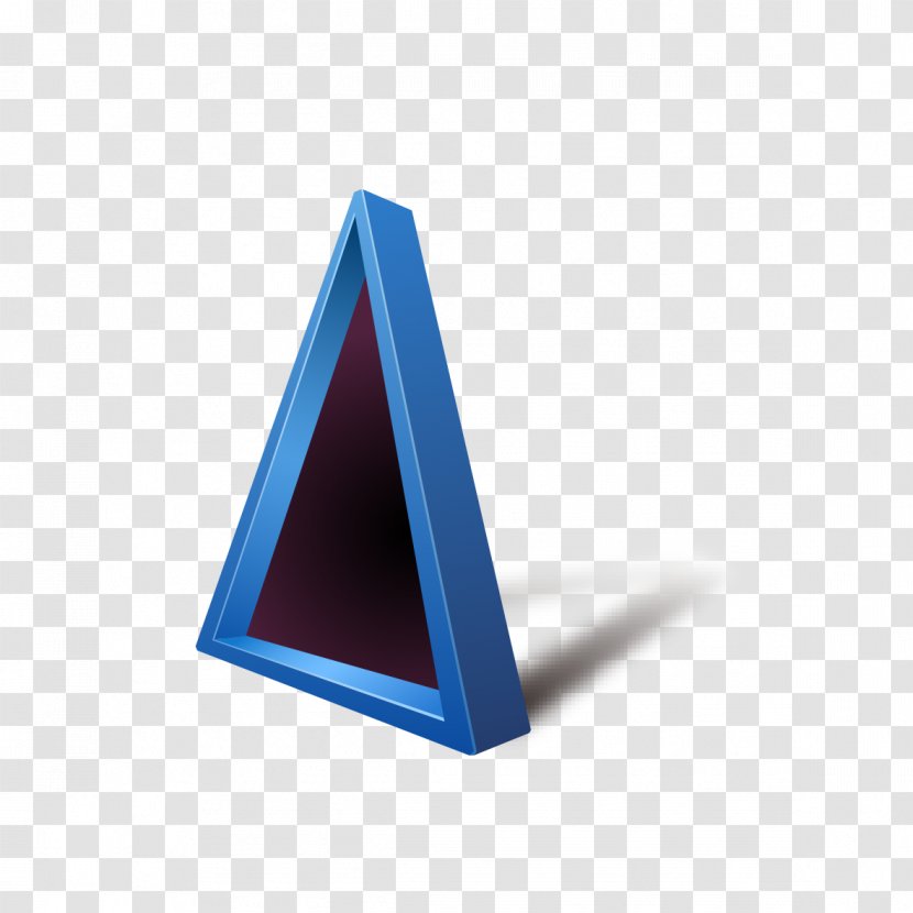 Triangle - Electric Blue - Mirror Transparent PNG