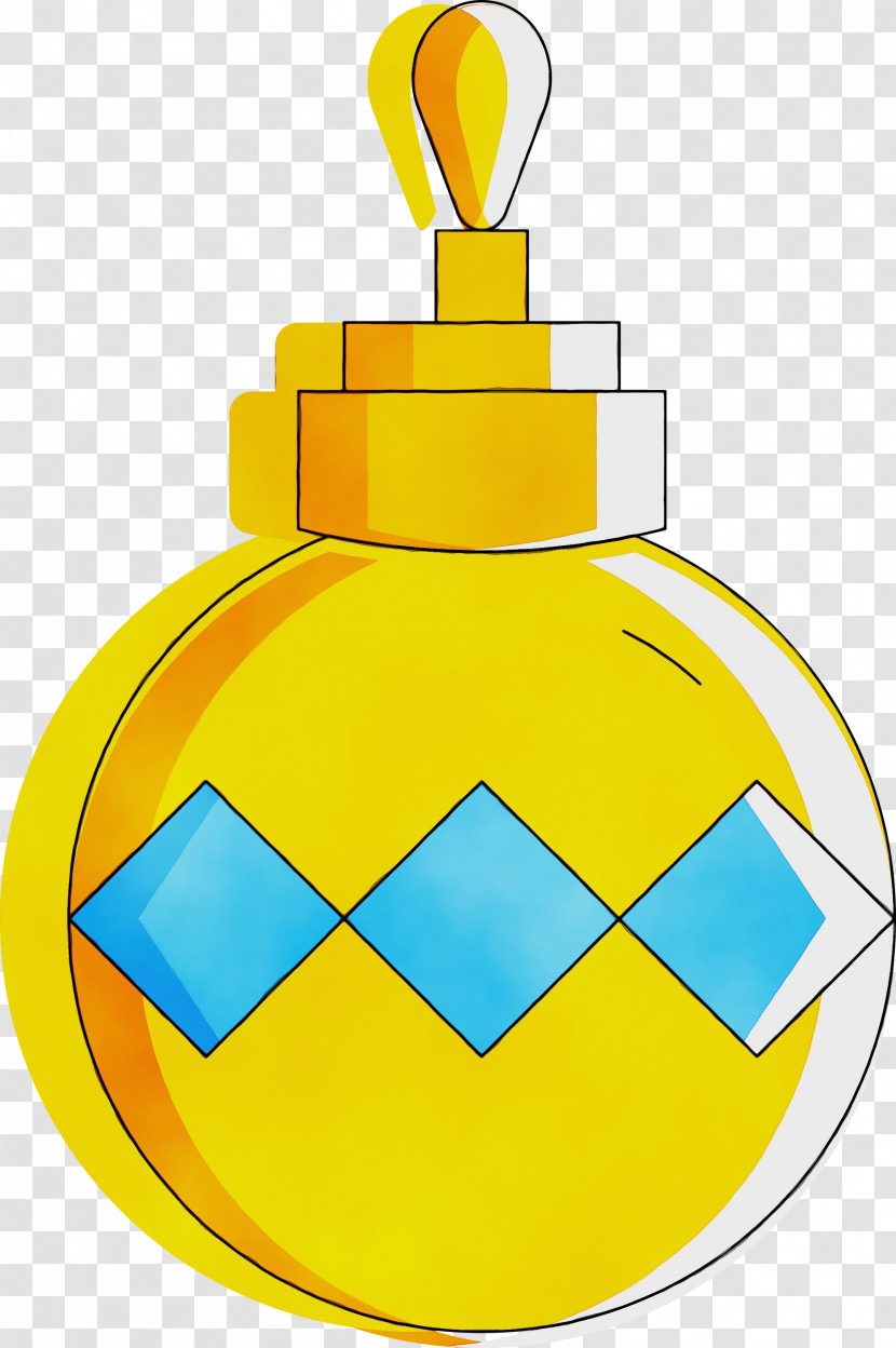 Yellow Holiday Ornament Transparent PNG