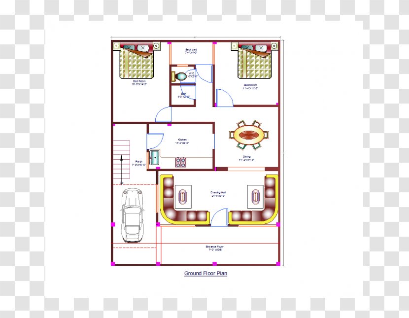 Floor Plan Line - Media - 2d House Transparent PNG