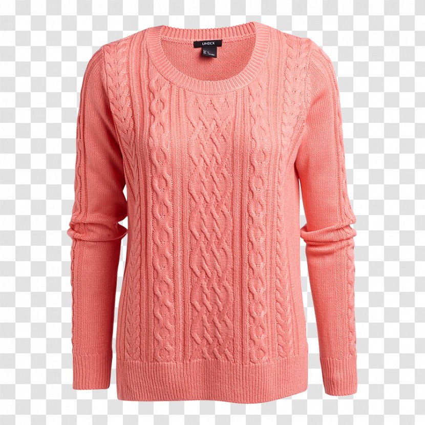 Long-sleeved T-shirt Shoulder Sweater - Pink M Transparent PNG