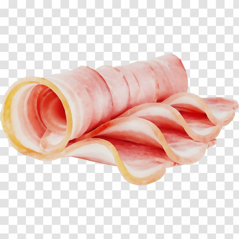 Food Jamón Serrano Animal Fat Back Bacon Dish - Paint - Cuisine Pancetta Transparent PNG