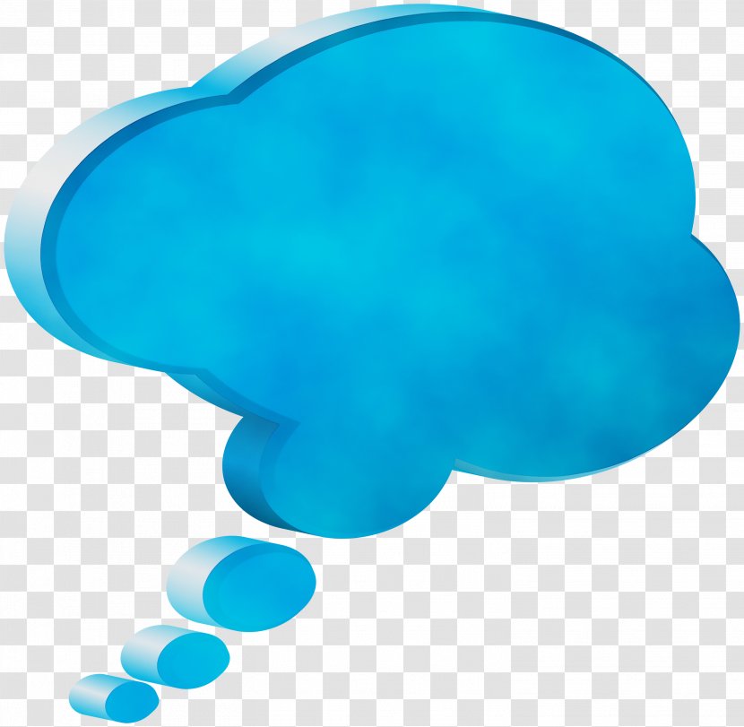 Aqua Blue Turquoise Teal Cloud - Watercolor - Meteorological Phenomenon Material Property Transparent PNG