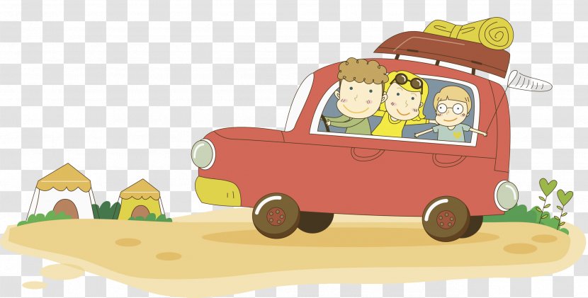 Car Clip Art - Watercolor - Driving Outing Transparent PNG