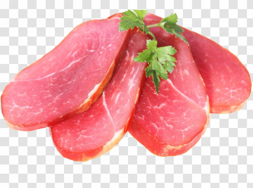 Salami Shuizhu Bacon Ham Prosciutto - Heart - Meat Vector Transparent PNG