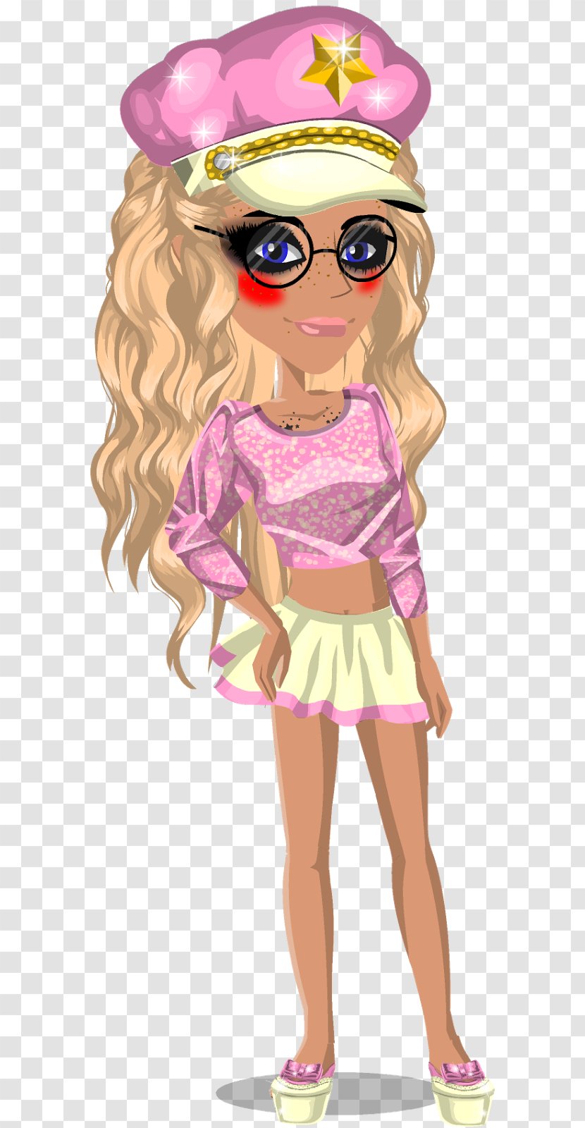Brown Hair Cartoon Pink M Barbie - Frame Transparent PNG