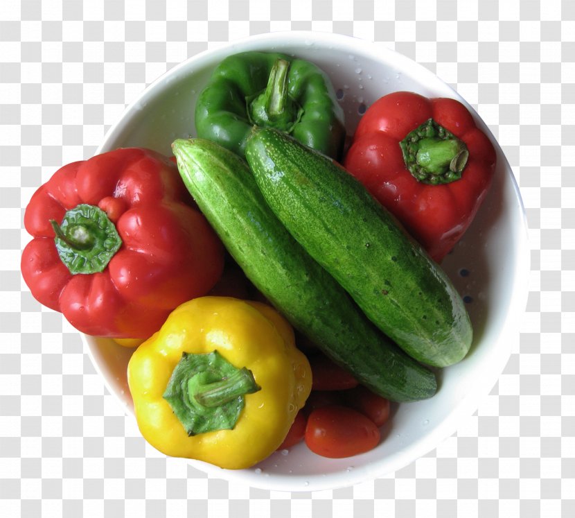 Cucumber Tomato Vegetable Bell Pepper - Fruit - A Pot Of Vegetables Transparent PNG