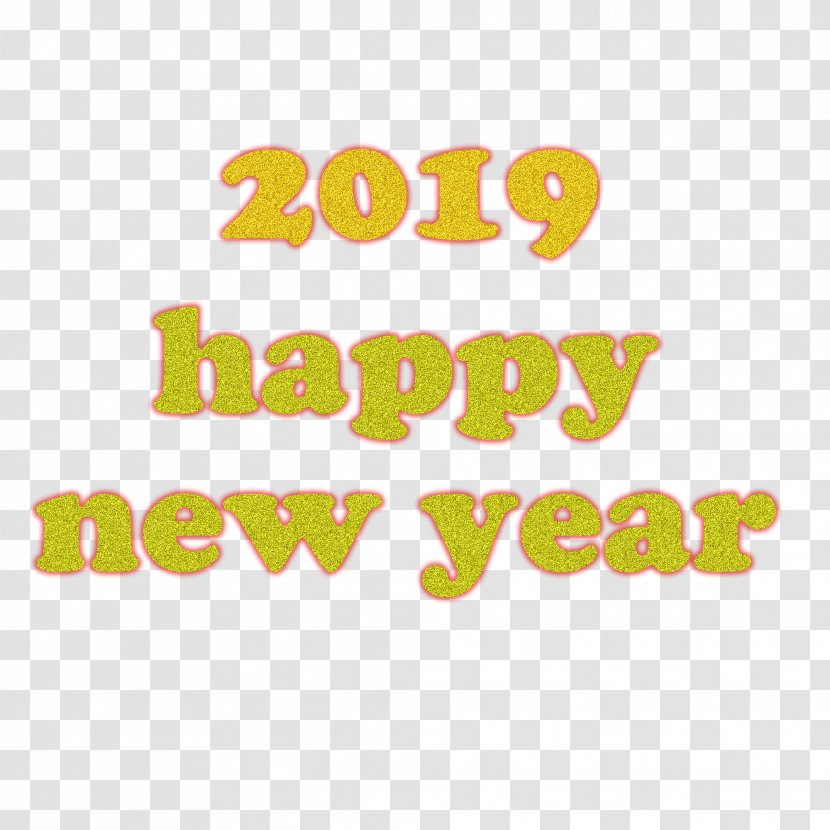 Gold Happy New Year 2019. - Brand - Number Transparent PNG