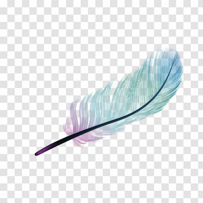 Feather Light Blue Color - Gradient Transparent PNG