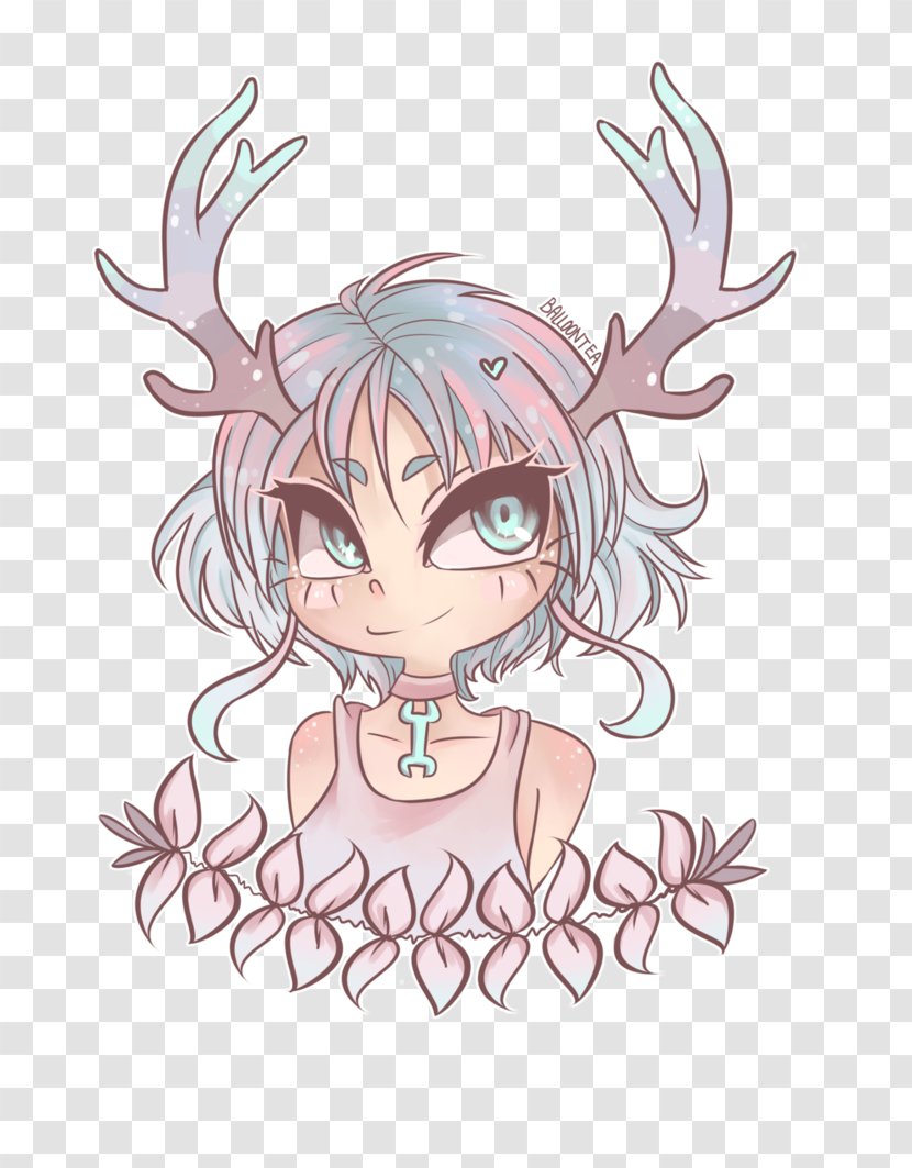 Drawing Reindeer Art - Flower - Antler Transparent PNG