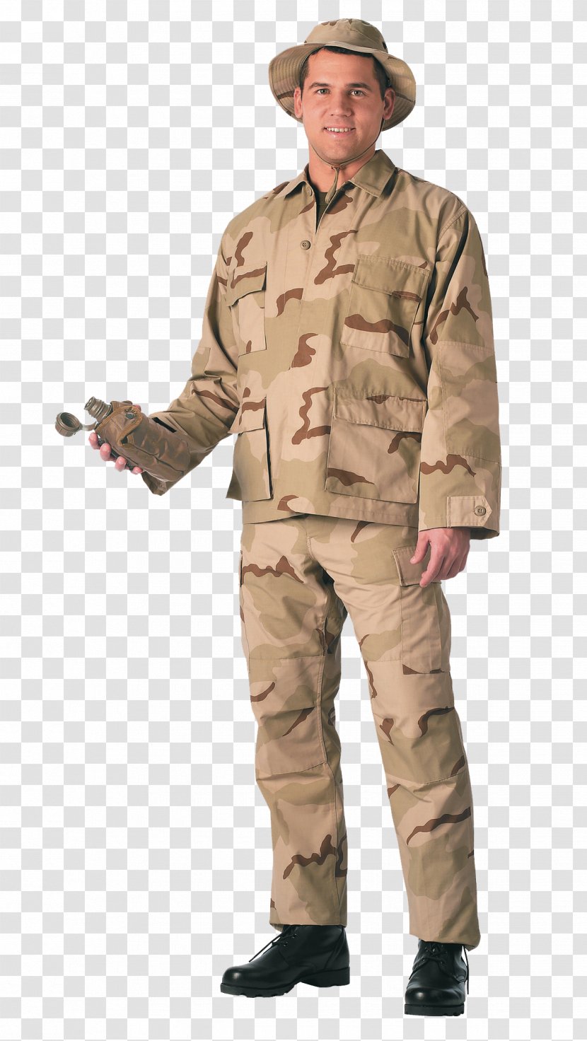 Desert Camouflage Uniform Battle Dress Military Battledress - Militia Transparent PNG