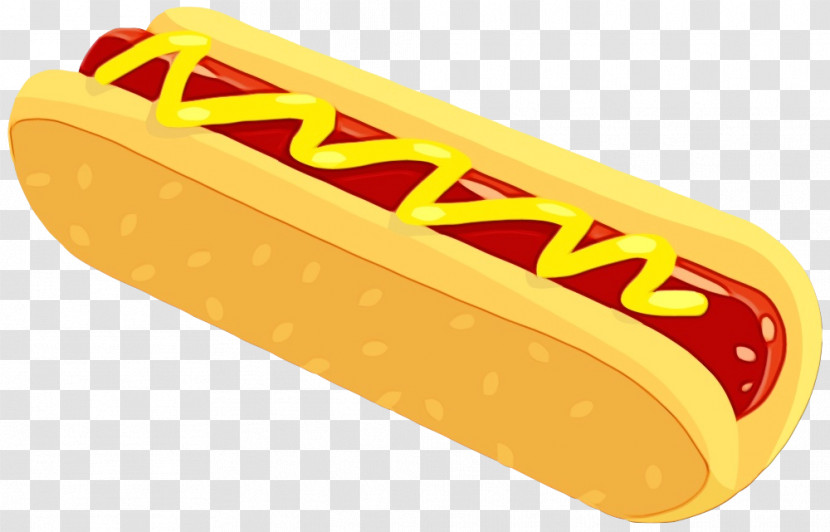 Hot Dog Finger Food Yellow Transparent PNG