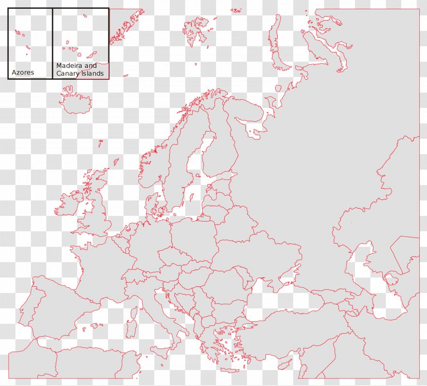 European Theatre Of World War II Blank Map - Ii Transparent PNG