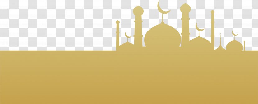 Brand Yellow Pattern - Gold Foil Paper Islamic Church Transparent PNG