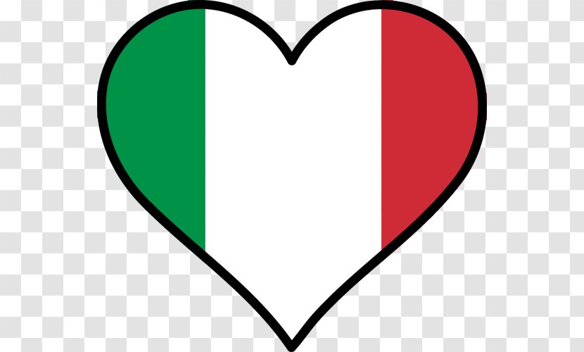 Flag Of Italy - Heart Transparent PNG