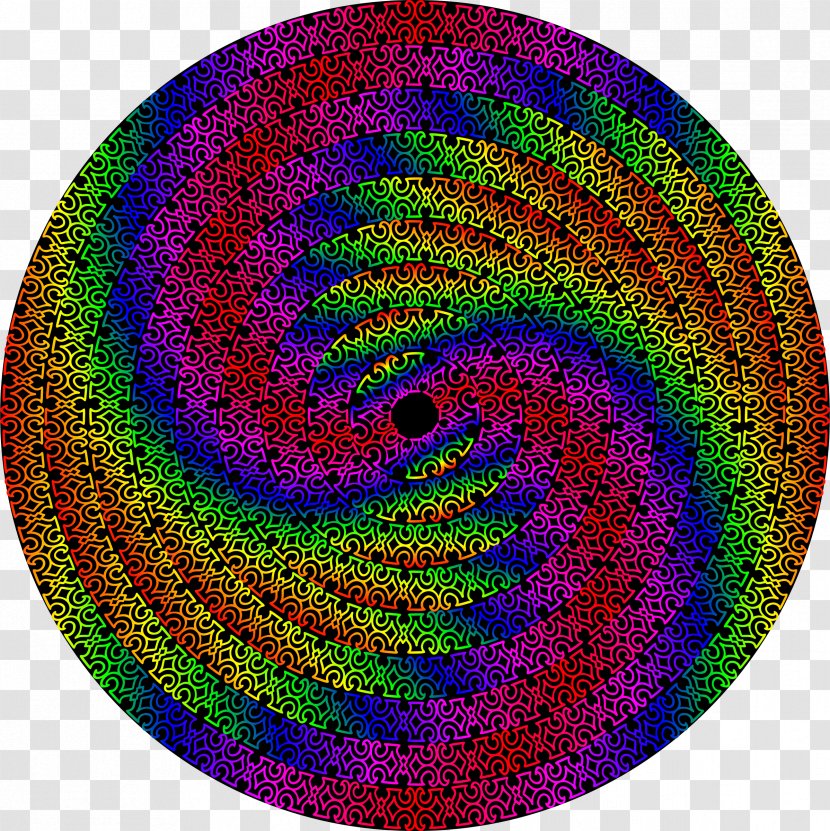 Spiral Circle Wool Pattern - Magenta - Circular Design Transparent PNG