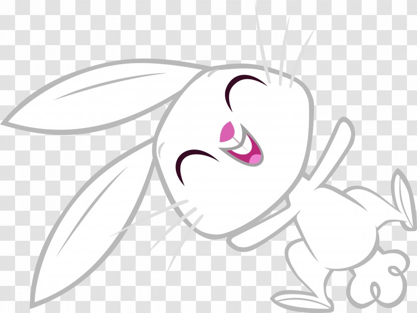 Line Art Eye Cartoon Clip - Flower - Vector Rabbit Transparent PNG