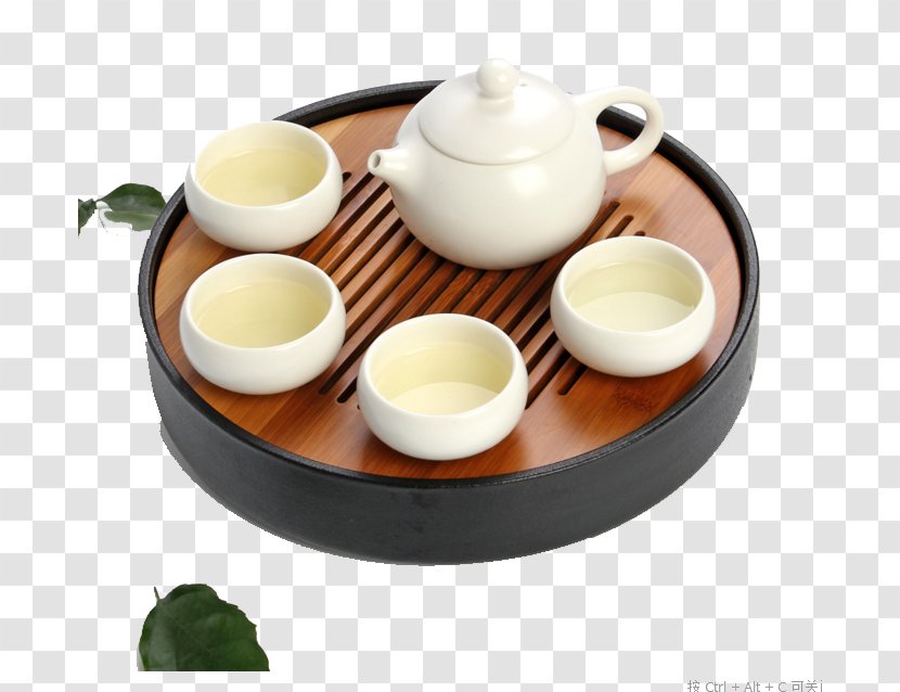 Butter Tea Ceramic Kettle Teapot - Jug - Six Sets Of Pot Combination 4 + 1 Cup Bamboo Tray Set Transparent PNG