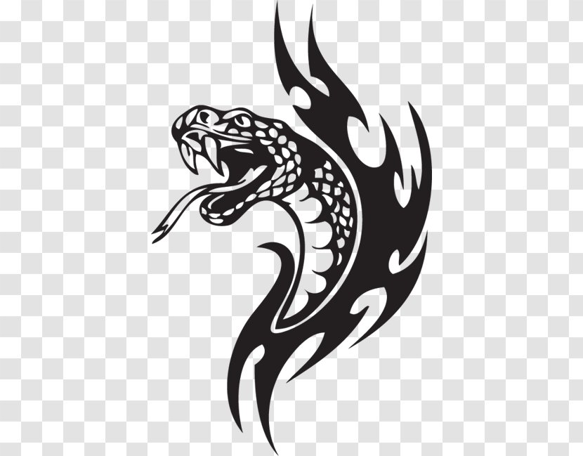 Different Kinds Of Snakes Tattoo Artist Flash - Monochrome Photography - Snake Transparent PNG