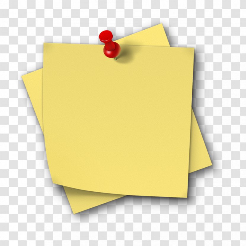 Post-it Note Paper Sticker Sticky Notes - Yellow Transparent PNG