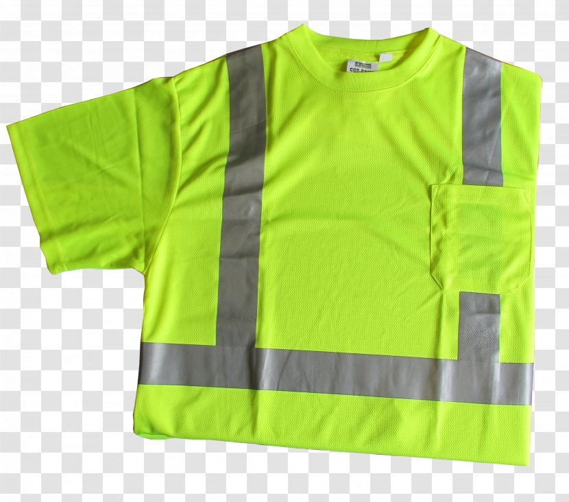 T-shirt High-visibility Clothing Sleeve Outerwear - Yellow Transparent PNG