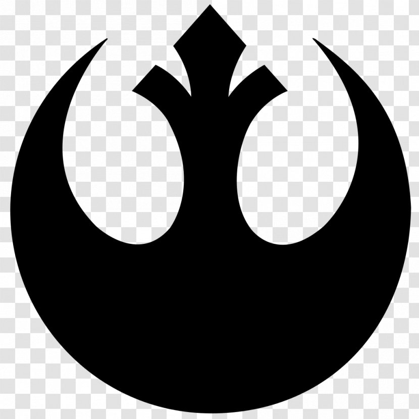 Rebel Alliance Star Wars Logo Galactic Empire - Monochrome Transparent PNG