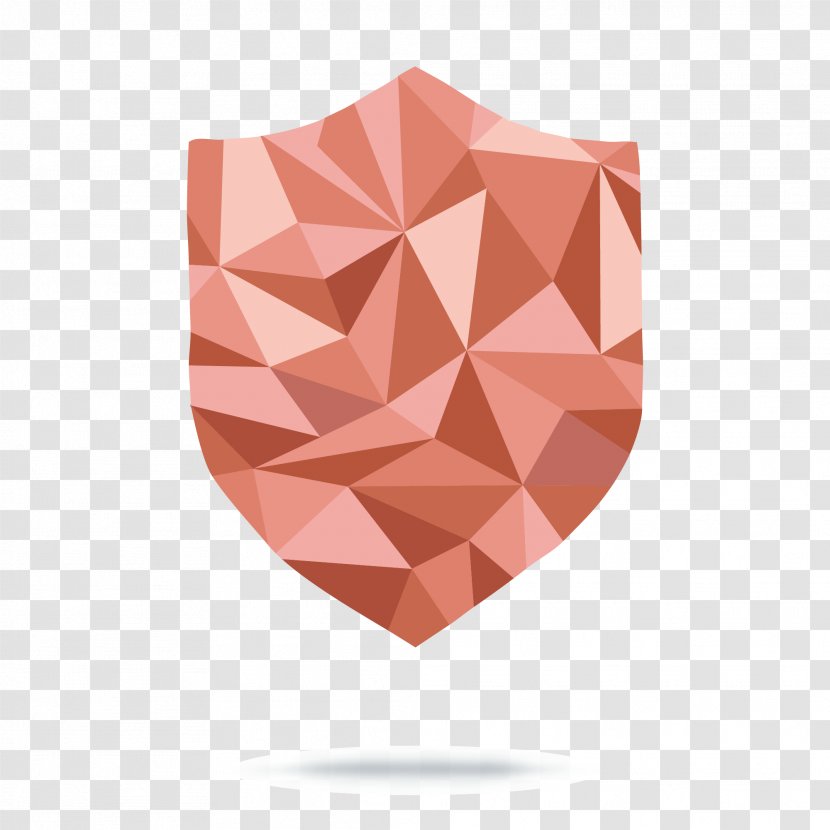Peach Polygon Geometric Shape - Triangle Transparent PNG
