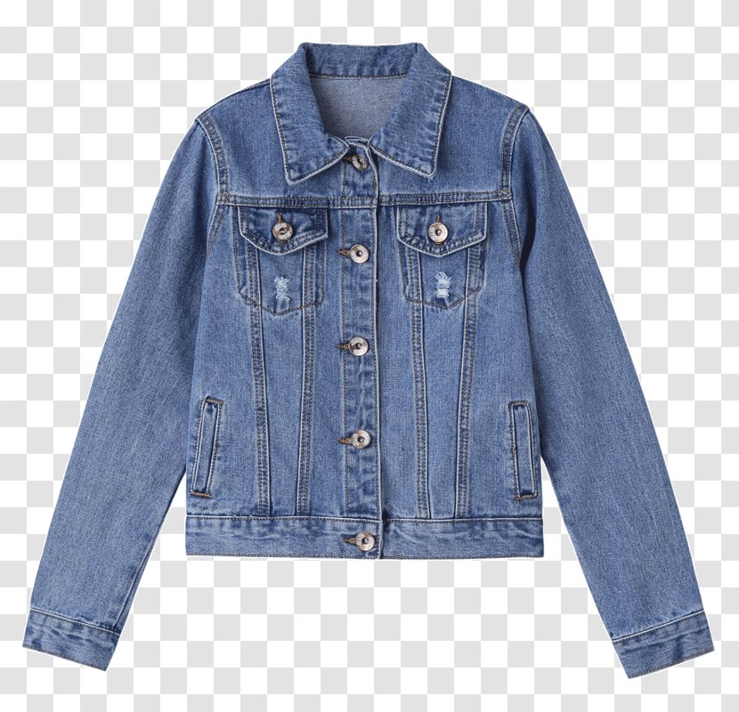 Jacket Denim Jeans Outerwear Coat - Blue Transparent PNG