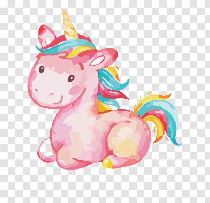 Unicorn Birthday Greeting & Note Cards Party Convite - Cartoon Transparent PNG