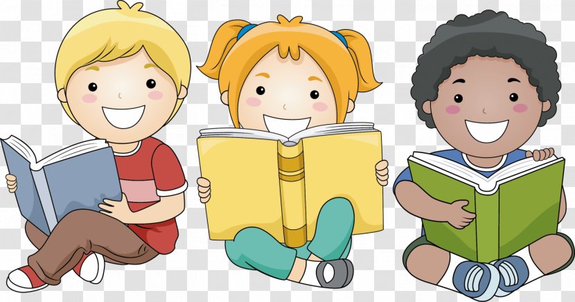 Child Reading Book Clip Art - Human Behavior - Happy Transparent PNG