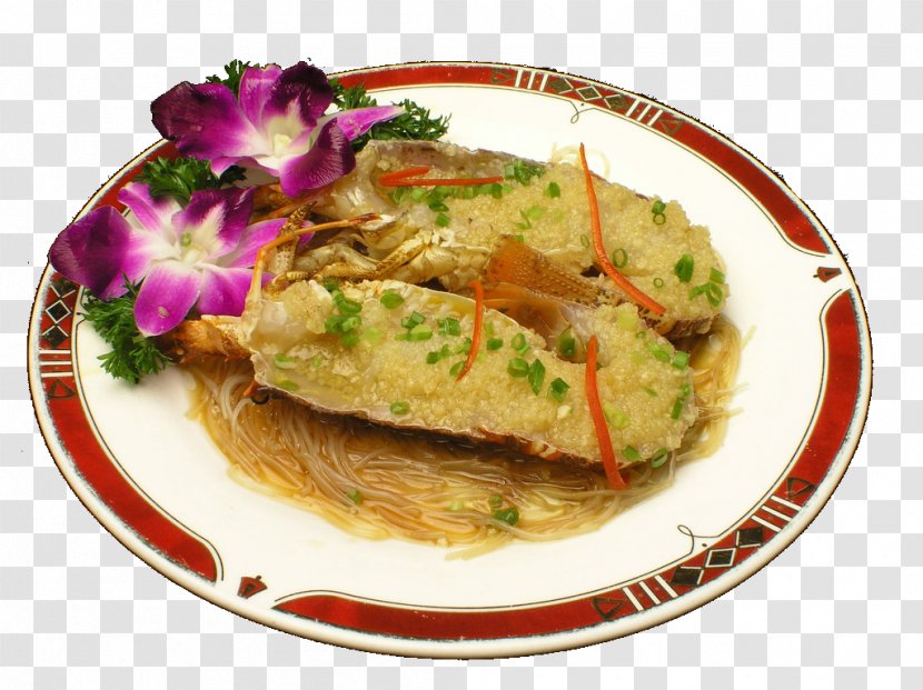 Thai Cuisine Lobster Palinurus Garlic Steaming Transparent PNG