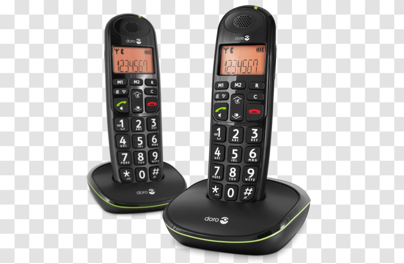 Doro PhoneEasy 100w Digital Enhanced Cordless Telecommunications Telephone Mobile Phones - Technology - Fixe Transparent PNG