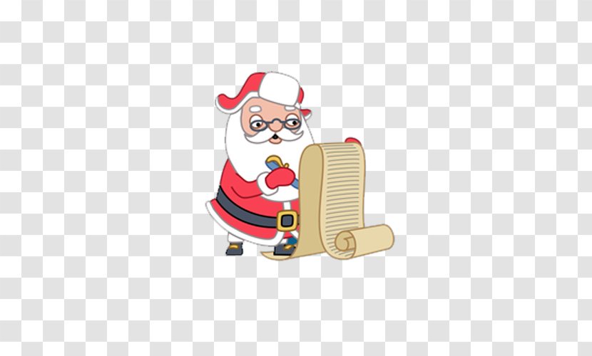 Santa Claus Wish List ICO Icon - Kerstkrans - Hand-painted Transparent PNG