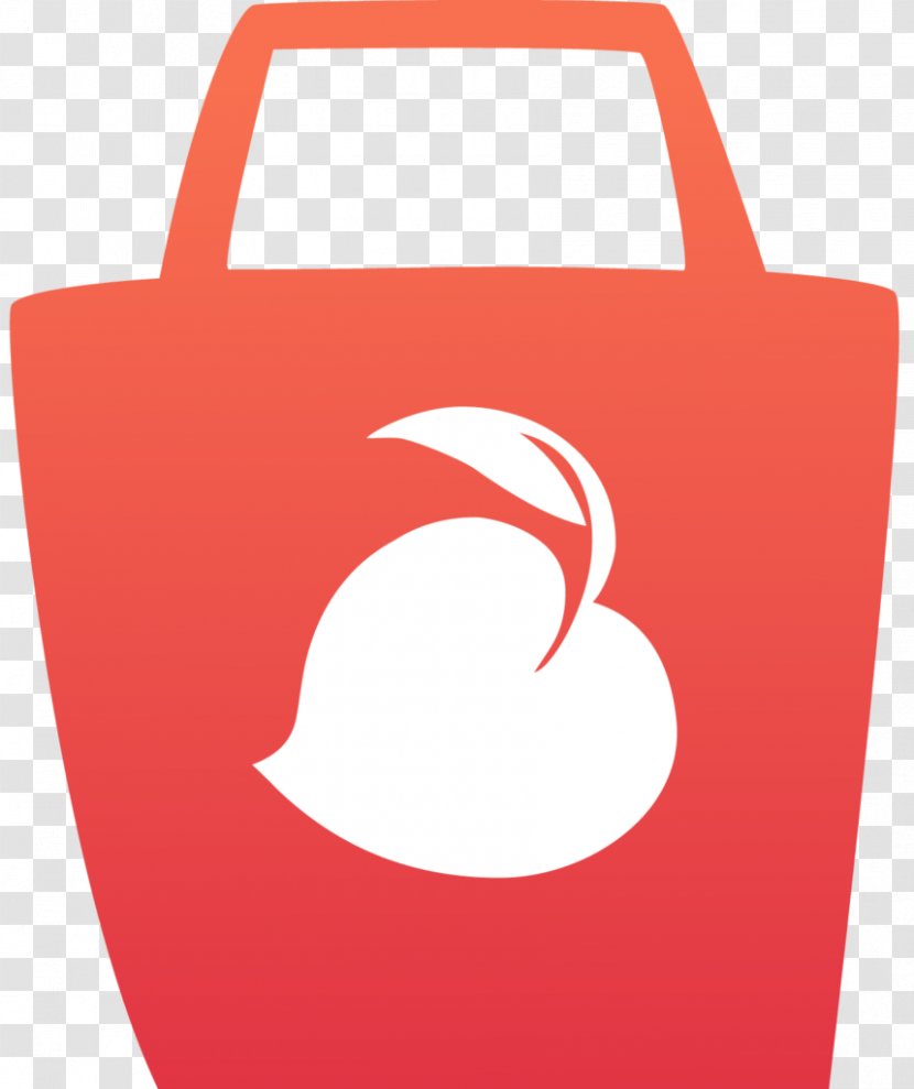 Brand Shopping Bags & Trolleys - Red - Peachy Transparent PNG
