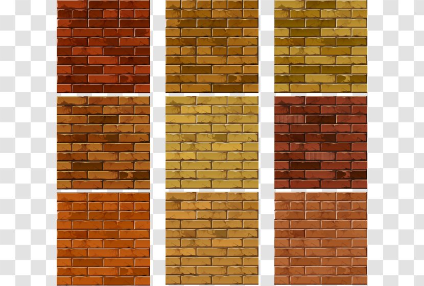 Stone Wall Brickwork - Retro Brick Pattern Background Vector Material Transparent PNG