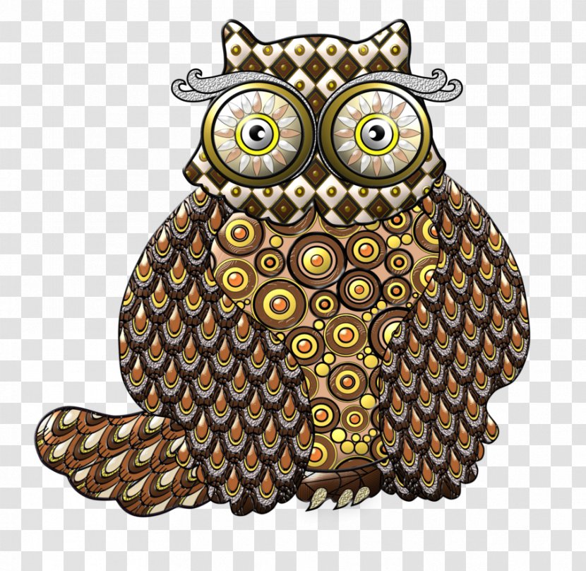 Owl DeviantArt Bird Of Prey - Zetangle Transparent PNG