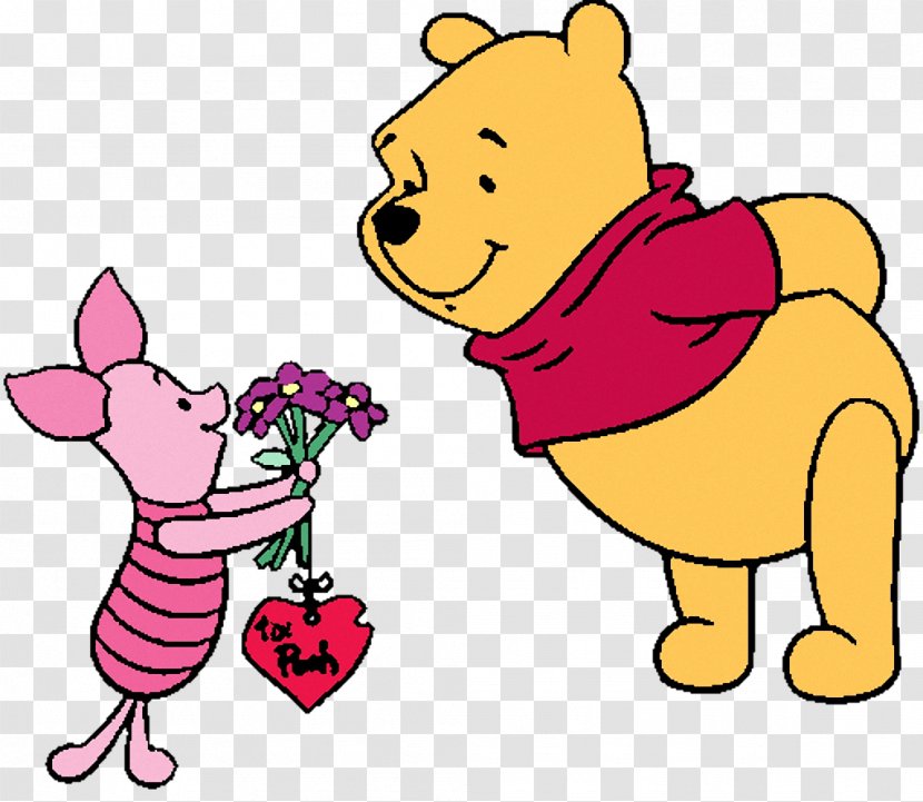 Clip Art Winnie-the-Pooh Piglet Eeyore Roo - Heart - Winnie The Pooh Transparent PNG