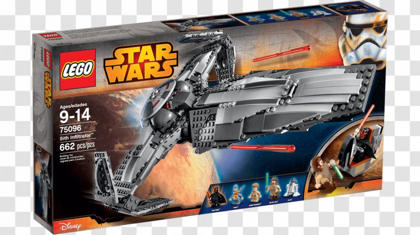Darth Maul Lego Star Wars LEGO 75096 Sith Infiltrator Toy - Minifigure Transparent PNG