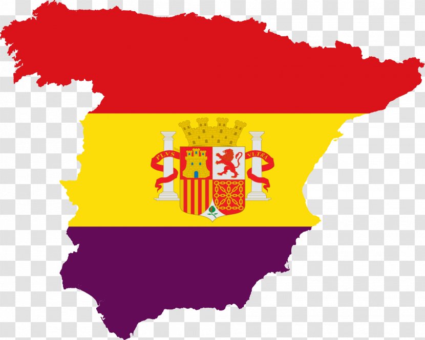 Flag Of Spain Second Spanish Republic Map - Logo Transparent PNG