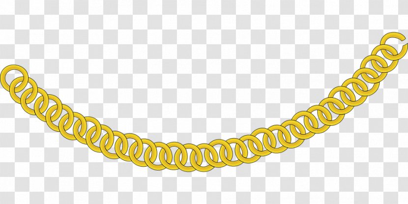 Chain Gold Necklace Clip Art - Royaltyfree - Bike Transparent PNG