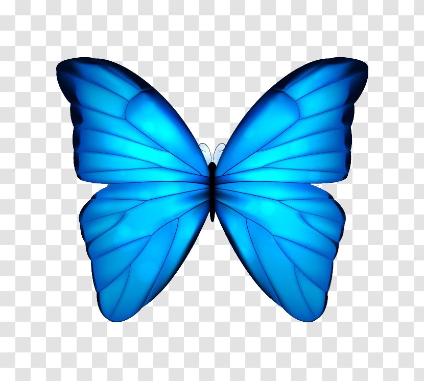 Butterfly Blue Clip Art - Wing - Watercolor Painted Beautiful Dream Transparent PNG